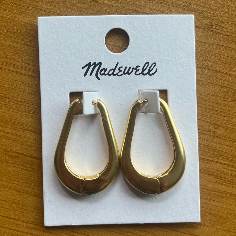 Madewell Goldtone Oval Hoop Earrings